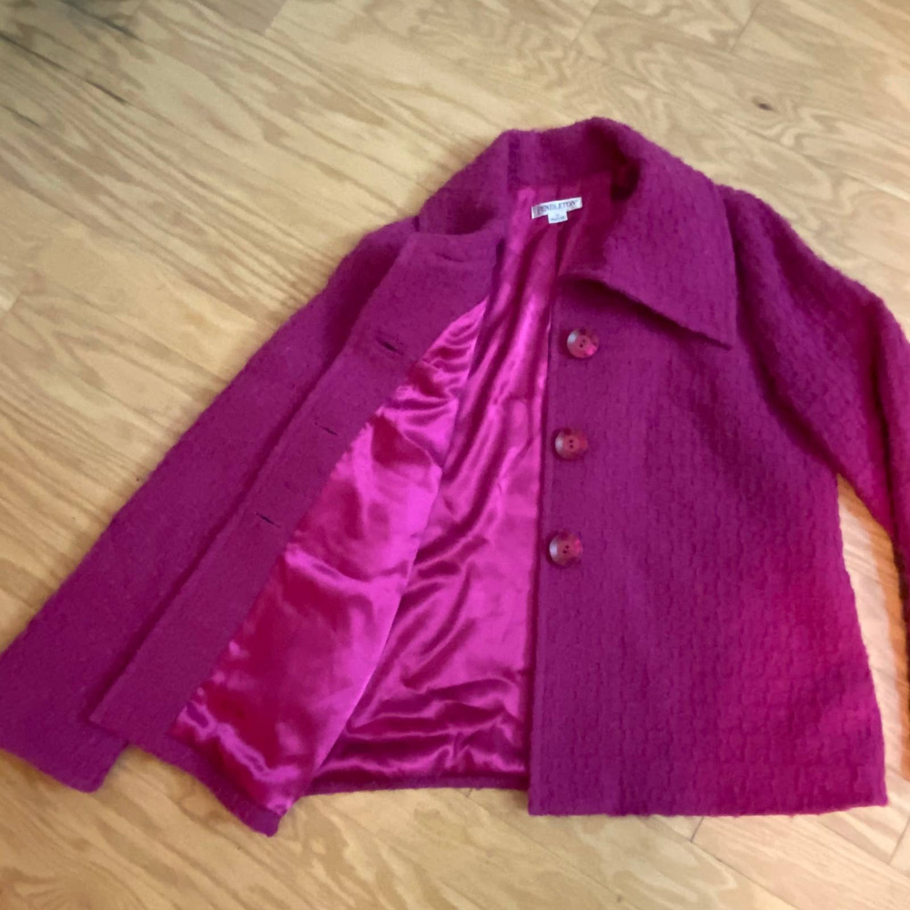 Pendleton Waffle Weave Wool Jacket sz 14